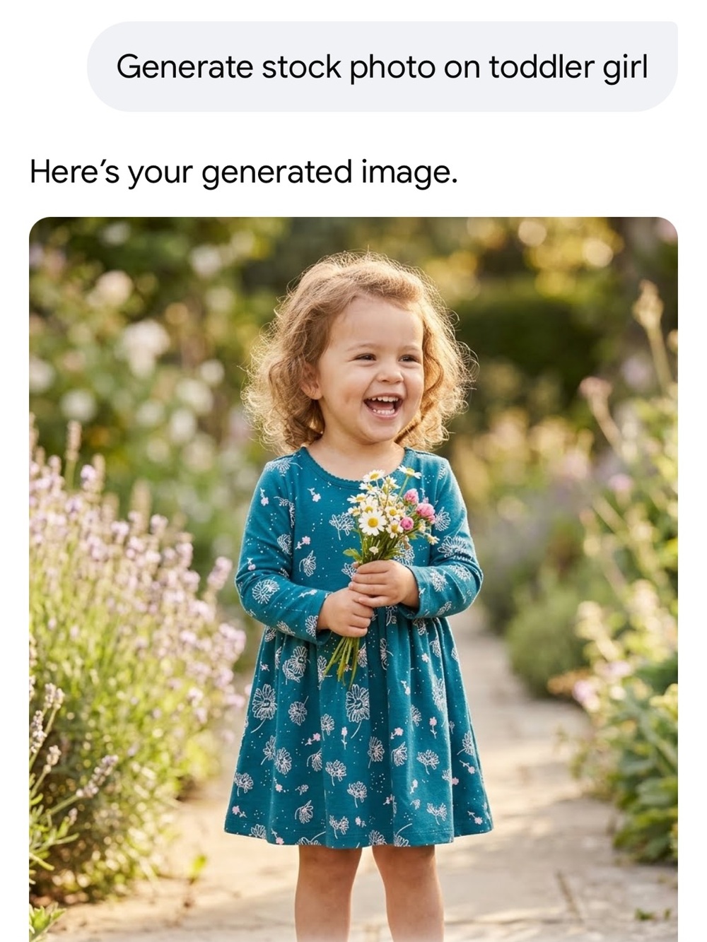 Hanna Andersson Teal Floral Long-Sleeve Cotton Dress, 18-24 months